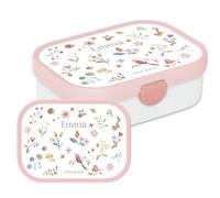 Mepal Campus Lunchbox Little Dutch - Boîte à déjeuner Bento personnalisée avec nom pour enfants - Insert à bento et fourchette - Fermeture à clip - Sans BPA et passe au lave-vaisselle - 750 ml - Fairy