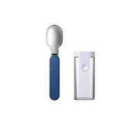 Mepal - Cuillère Pliante Ellipse - Cuillère Réutilisable à Emporter - Couverts de Voyage - Etui de Rangement Inclus - Acier Inoxydable - Nordic Denim