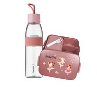 Mepal Ensemble boîte à déjeuner avec gourde personnalisée, boîte à déjeuner Take a break avec boîte à bento, bouteille d'eau Ellipse 500 ml, ballerina (rouge midi)