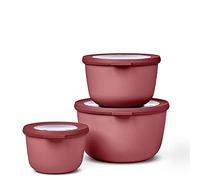 Mepal - Ensemble de 3 Bols Multifonctions Cirqula Rond - Boîtes Conservation Alimentaire avec Couvercle - Convient pour le Réfrigérateur, Micro-ondes & Congélateur - 500, 1000, 2000 ml - Vivid mauve