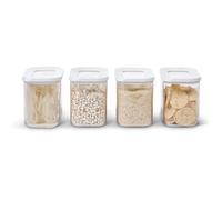 Mepal - Ensemble de 4 Boîte Conservation Alimentaire Modula - Boîte Cuisine avec Couvercle - Rangement Cuisine - Empilable & Hermétiques - 4 x 1000 ml - White