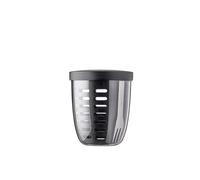 Mepal - Fruit- & Veggie pot Ellipse - idéal pour Les Fruits et légumes - passoire et Petite Fourchette - boîte à Fruits - 600 ml - Nordic black 107655041100