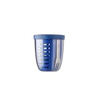 Mepal - Fruit- & Veggie pot Ellipse - idéal pour Les Fruits et légumes - passoire et Petite Fourchette - boîte à Fruits - 600 ml - Vivid blue 107655010100