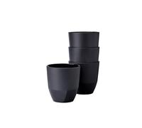 Mepal - Goblet 4 pièces Silueta - Tasse à thé et à café - Lavable au lave-vaisselle et résistant au micro-ondes - Vaisselle - 200 ml - Nordic black
