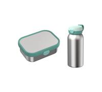 Mepal - Kit de pause Campus en acier inoxydable - Ensemble pour enfants avec gourde avec couvercle à rabat et boîte à déjeuner - Kit de déjeuner pour l'école ou les déplacements - Passe au