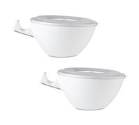 Mepal Loomm ESS Lot de 2 bols en porcelaine et plastique Blanc