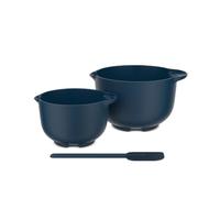 Mepal - Lot de 3 bols mélangeurs Chef it - Fond antidérapant - Passe au micro-ondes et au lave-vaisselle - Bols avec spatule - Matériau résistant jusqu'à 110 °C - 3000 + 1500 ml - Bleu marine