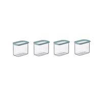 Mepal Lot de 4 boîtes de conservation avec couvercle - Récipients alimentaires rectangulaires - Organisateur de cuisine en plastique - Récipients de conservation hermétiques - 4 x 1000 ml - Vert