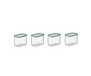 Mepal Lot de 4 boîtes de conservation avec couvercle - Récipients alimentaires rectangulaires - Organisateur de cuisine en plastique - Récipients de conservation hermétiques - 4 x 1000 ml - Vert