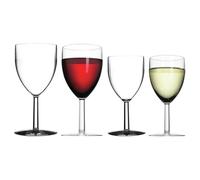 Mepal Lot de 4 verres à vin en plastique pour l'extérieur | Verres à vin rouge (300 ml) et verres à vin blanc (200 ml) pour le camping et les déplacements, légers et robustes