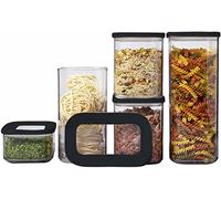 Mepal - Lot de boîtes de conservation Modula 5 pièces - Set de démarrage Nordic Black - idéal pour conserver les produits secs - résistant au lave-vaisselle, en plastique