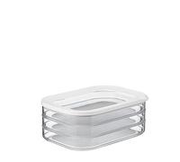 Mepal - Modula boîte à charcuterie 3 étages - Blanc - boîte de rangement frigo pour charcuterie - trois boîtes de conservation séparées - passe au lave-vaisselle
