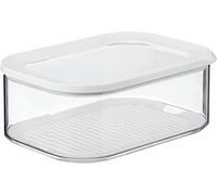 Mepal Modula Boîte à fromage de 2000 ml blanche pour le réfrigérateur en plastique avec insert anti-condensation convient au lave-vaisselle 22,4 x 16 x 8,6 cm