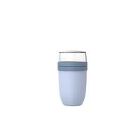 Mepal - Pot à Déjeuner XL Ellipse - Pot à Yaourt et Muesli - Compartiments Séparés - Convient au Congélateur, au Micro-ondes et au Lave-vaisselle - 750 + 300 ml - Nordic blue