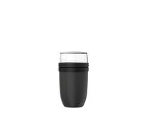 Mepal - Pot à Déjeuner XL Ellipse - Pot à Yaourt et Muesli - Compartiments Séparés - Convient au Congélateur, au Micro-ondes et au Lave-vaisselle - 750 + 300 ml - Nordic black