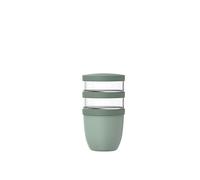 Mepal - Pot à Déjeuner XL Ellipse - Pot à Yaourt et Muesli - Espace pour les Snacks et Garnitures - Convient au Congélateur, au Micro-ondes et au Lave-vaisselle - 500 + 200 + 200 ml - Nordic sage