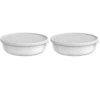 Mepal - Récipient pour micro-ondes Lumina - Boîte hermétique alimentaire avec couvercle pour frigo, congélateur, four vapeur, micro-ondes et lave-vaisselle - Bol de service - 2000 ml - White