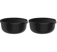 Mepal - Récipient pour micro-ondes Lumina - Boîte hermétique alimentaire avec couvercle pour frigo, congélateur, four vapeur, micro-ondes et lave-vaisselle - Bol de service - 3000 ml - Nordic black