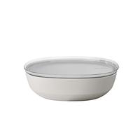 Mepal - Saladier avec couvercle Silueta - Lavable au lave-vaisselle et résistant au micro-ondes - Plat de service - Plats à tapas - Vaisselle - 4000 ml - Nordic white