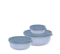 Mepal - Set 3 récipients pour micro-ondes Lumina - Boîte hermétique alimentaire avec couvercle pour frigo, congélateur, four vapeur, Nordic blue