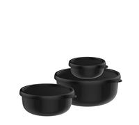 Mepal - Set 3 récipients pour micro-ondes Lumina - Boîte hermétique alimentaire avec couvercle pour frigo, congélateur, four vapeur, Nordic black