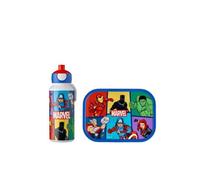 Mepal - Ensemble repas pour enfants avec gourde pop-up et boîte à lunch - Ensemble repas pour l'école ou les déplacements - Passe au lave-vaisselle et sans BPA - 400 ml + 750 ml - Avengers