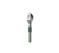 Mepal - Set de couverts 3 pièces Silueta - Lavable au lave-vaisselle - Arts de la table - Couteau, fourchette et cuillère avec support - Nordic sage