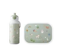 Mepal - Set Déjeuner Campus - Set de Déjeuner pour Enfants avec Bouteille de Boisson Pop-up et Panier-repas - Set de Déjeuner pour L'école - BPA-free - 400 ml + 750 ml - Little Farm, 107410165399