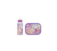Mepal - Set Déjeuner Campus - Set de Déjeuner pour Enfants avec Bouteille de Boisson Pop-up et Panier-Repas - Set de Déjeuner pour L'école - Lavable au Lave-Vaisselle - 400 + 750 ML - Unicorn Glow