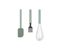 Mepal - Set Pâtisserie 3-pièces (spatule gm + pinceau + fouet gm) Chef it - Set pour Boulangers - Résistant à la Chaleur - Ustensiles de Cuisine - Nordic sage