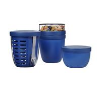 Mepal - Set promotionnel Pots Ellipse 3 pièces - Pot à lunch 500 + 200 ml, pot à fruits 600 ml, pot à collation 350 ml - Récipient à manger, pot à yaourt, gobelet à emporter - Passe au lave-vaisselle