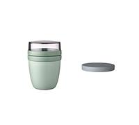 Mepal Switch Ellipse Pot à déjeuner pouvant servir pour le goûter, gobelet à céréales pratique, passe au congélateur, au micro-ondes et au lave-vaisselle, vert (Nordic Sage)