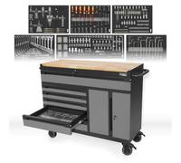 Mephisto Chariot à outils Twin Advanced Industrial Line avec plateau en bois