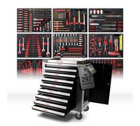 Mephisto Tools Chariot Atelier XXL 9 Tiroirs Équipé Noir Acier