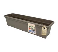 MePla Bacs à Fleurs Balcon Standard Longueur 100 CM, Largeur 16,7 CM, Taupe, Résistant aux Intempéries De Résistant Aux UV Plastique