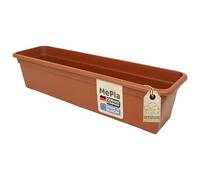 MePla Bacs à Fleurs Balcon Standard Longueur 40 CM, Largeur 16,7 CM, Terra, Résistant aux Intempéries De Résistant Aux UV Plastique
