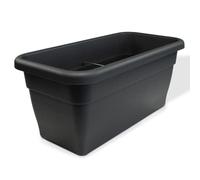 MePla Jardinière - Pot de fleurs allongé - Pot de fleurs résistant aux intempéries - Bac à fleurs résistant aux UV - Pot de fleurs - Pot à plantes - 60 x 30 cm (intérieur : 54 x 25 cm) - Anthracite