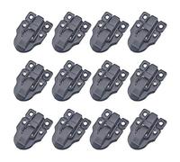 Meprotal Lot de 12 verrous de table de salle à manger avec connecteurs à boucles pour table de salle à manger - Accessoires de matériel en fer noir - 2,28 × 4,1 cm