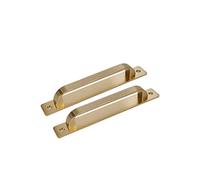 Meprotal Lot de 2 poignées de porte coulissante interieur en alliage d'aluminium avec vis, 180 mm, doré