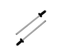 Meprotal Lot de 50 rivets aveugles en aluminium à tête bombée creux 2,4 x 6 mm Noir