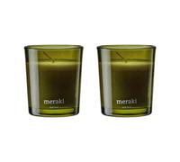 Meraki Bougie parfumée Meraki 12 heures lot de 2 Feuille d'Oud