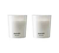 Meraki Bougie parfumée Meraki 12 heures lot de 2 Jardin blanc