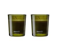 Meraki Bougie parfumée Meraki 12 heures lot de 2 Pluie de lavande