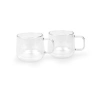 Bredemeijer Verre à thé Merano double paroi 290 ml avec anse – Lot de 2 clair