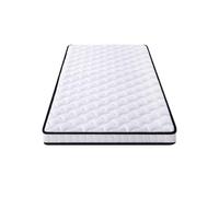 Merax Matelas à ressorts 90 x 200 cm, H3, 10 cm, ergonomique, roulé, blanc + noir