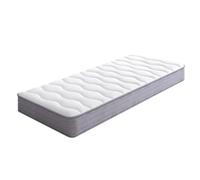 Merax Matelas à ressorts 90 x 200 cm, H3, 20 cm, ergonomique, roulé, blanc