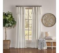 Mercantile Panneau de Rideau en Tissu filtrant la lumière avec cantonnière attachée, Anneau filtrant la lumière, 241,3 cm de Long x 127 cm de Large, Panneau de fenêtre Simple de Ferme, Chambre à