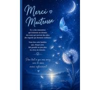 Merci maîtresse: Carnet cadeau pour la maîtresse d'école | cahier de 124 pages avec des espaces dédiés aux photos souvenirs de classe | papier qualité crème,| couverture aspect mat.