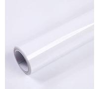 Mercoy 40X300cm Papier Adhesif pour Meuble Blanc Brillant Papier Peint Autocollant Imperméable Film Vinyle Stickers Meubles Décoration Cuisine Comptoirs Chambre