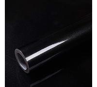 Mercoy 40X300cm Papier Adhesif pour Meuble Noir Brillant Papier Peint Autocollant Imperméable Film Vinyle Stickers Meubles Décoration Cuisine Comptoirs Chambre